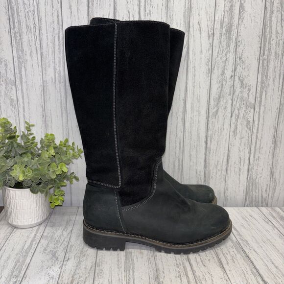 Womens Size 39 US8 Bos&Co Hudson Black Suede Boots - Picture 1 of 7